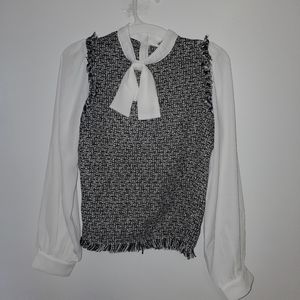 Vintage girl blouse with tie